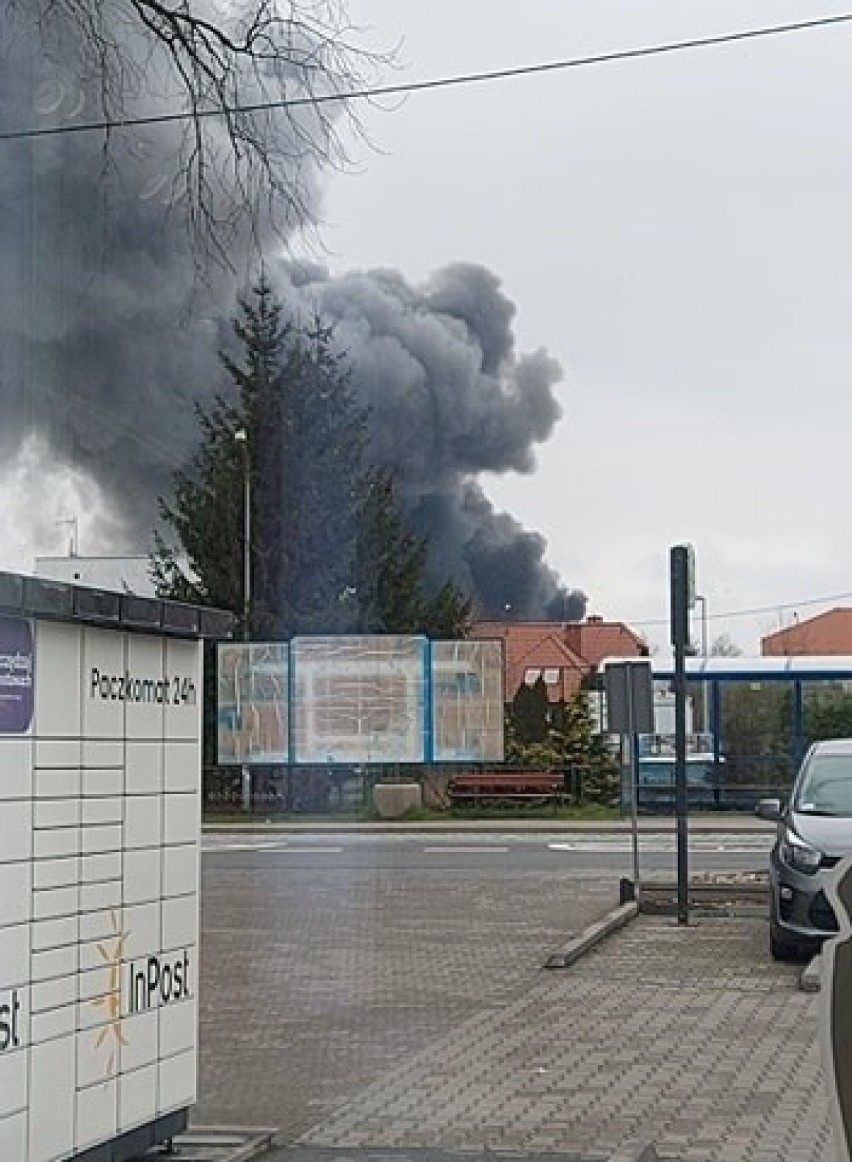 Pożar w Bielanach Wrocławskich 17.04.2021
