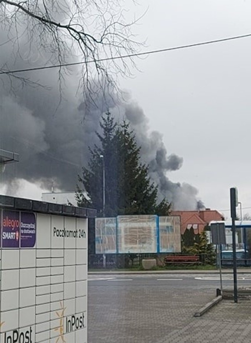 Pożar w Bielanach Wrocławskich 17.04.2021