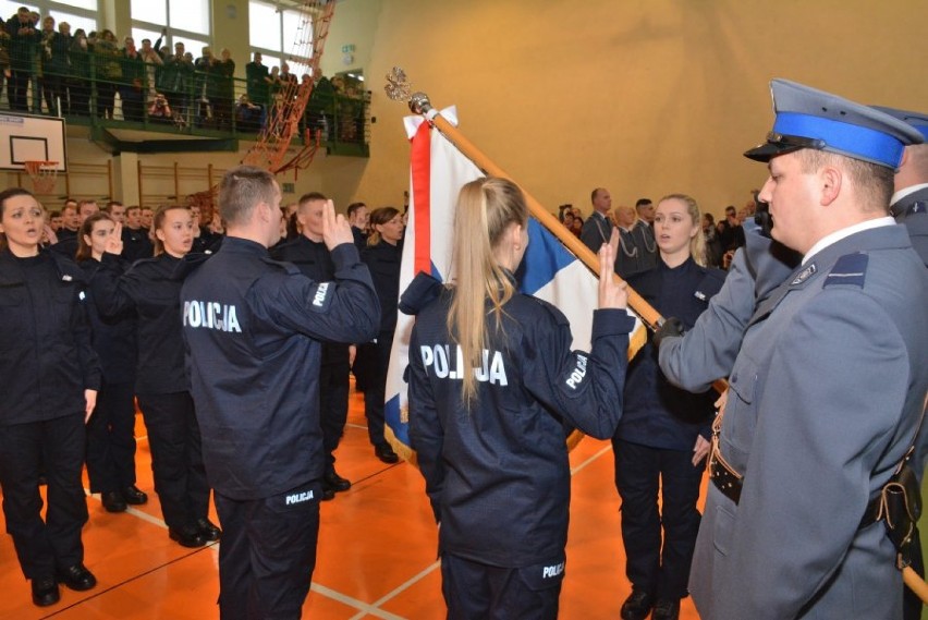 Ślubowanie nowych policjantów z terenu województwa łódzkiego