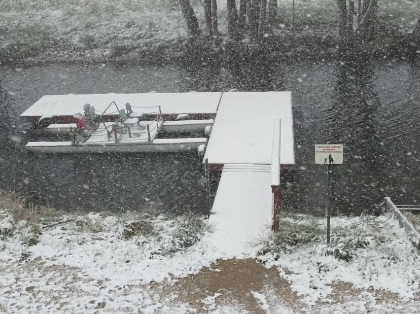 Orle i Bolszewo w śnieżnym krajobrazie