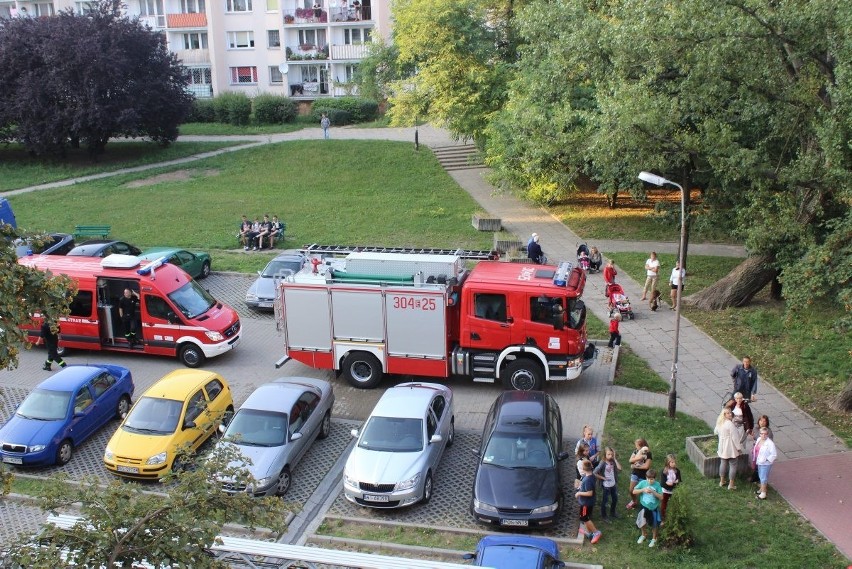 Pożar w kuchni w bloku przy ul. Gorkiego 23 w Łodzi