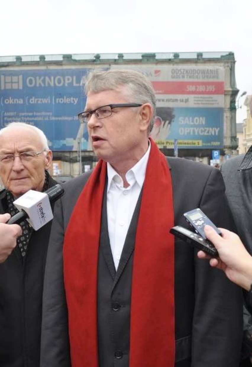 Bronisław Brylski podczas kampanii wyborczej w 2014