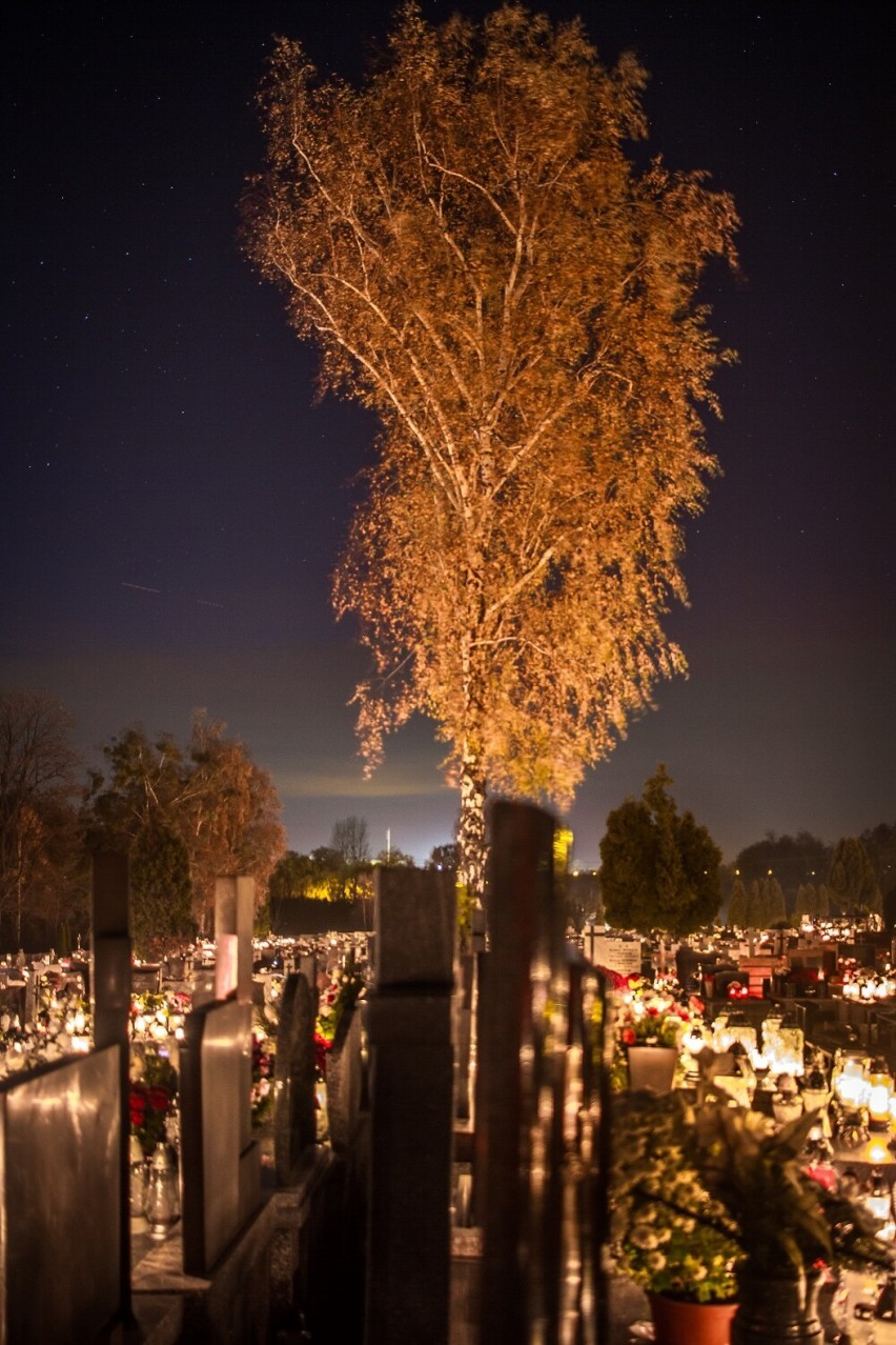 Cmentarz Stradom w Częstochowie wieczorem wygląda zjawiskowo. Zobaczcie zdjęcia zrobione tuż przed Wszystkimi Świętymi