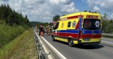 Wypadek w Jaszczurowej (gmina Mucharz). Na drodze krajowej 28 motocyklista zderzył się z sarną. Były utrudnienia w ruchu