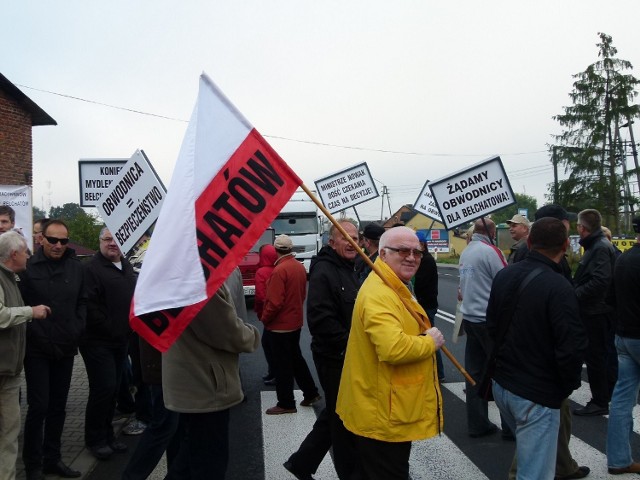 Pierwsza blokada ósemki w Bełchatowie odbyła się dziś. Kolejne protesty w Bełchatowie planowane są w przyszłym tygodniu