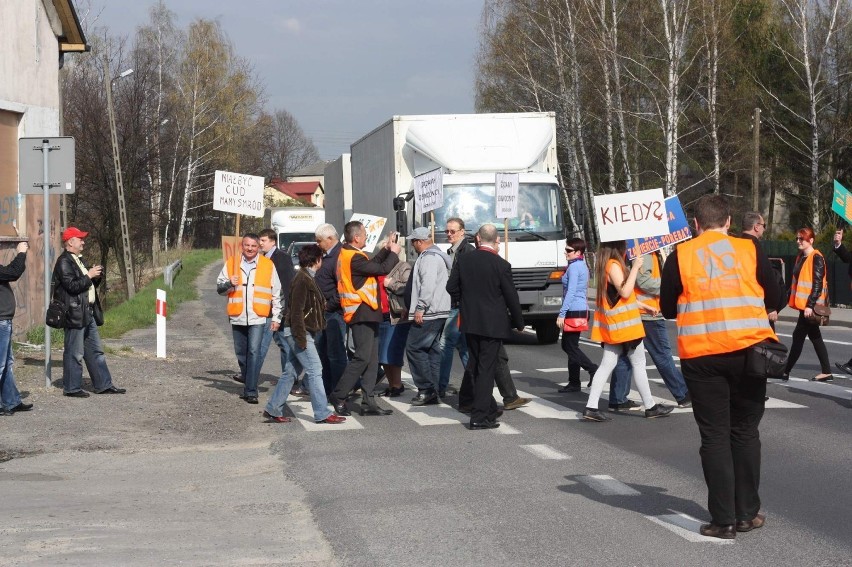 Protest w Nienadówce. Utrudnienia na krajowej 19