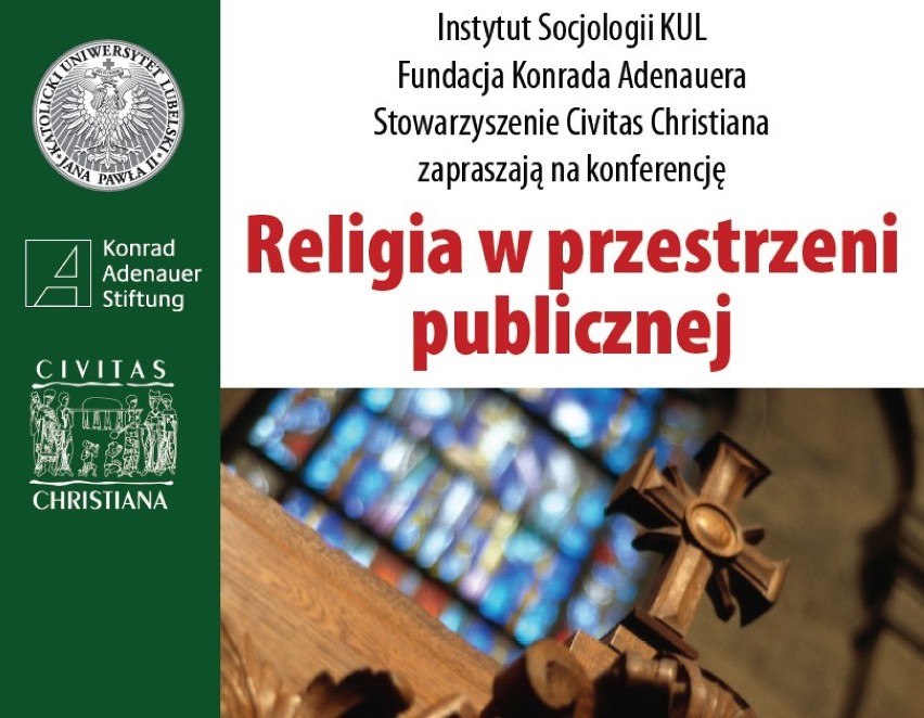 KUL: Zaproszenie na konferencję "Religia w przestrzeni publicznej"