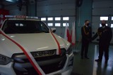 Uroczysty apel w remizie JRG 1 w Wejherowie i przekazanie nowego pojazdu dla strażaków w Rumi