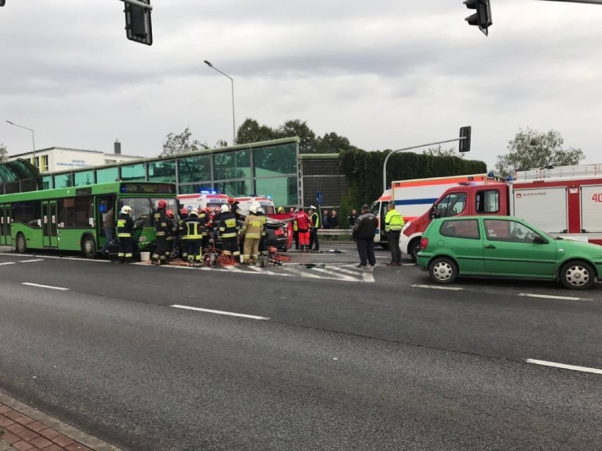 Wypadek na DK1 w Wojkowicach