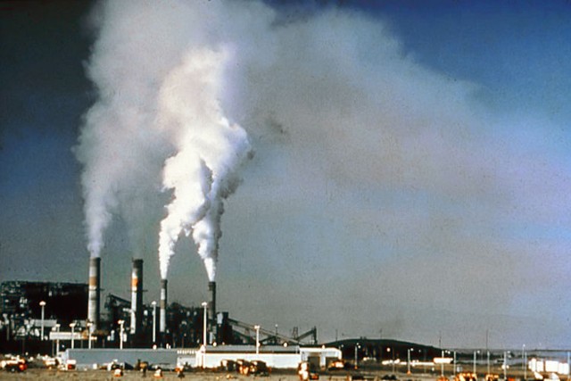 http://commons.wikimedia.org/wiki/File:Air_.pollution_1.jpg