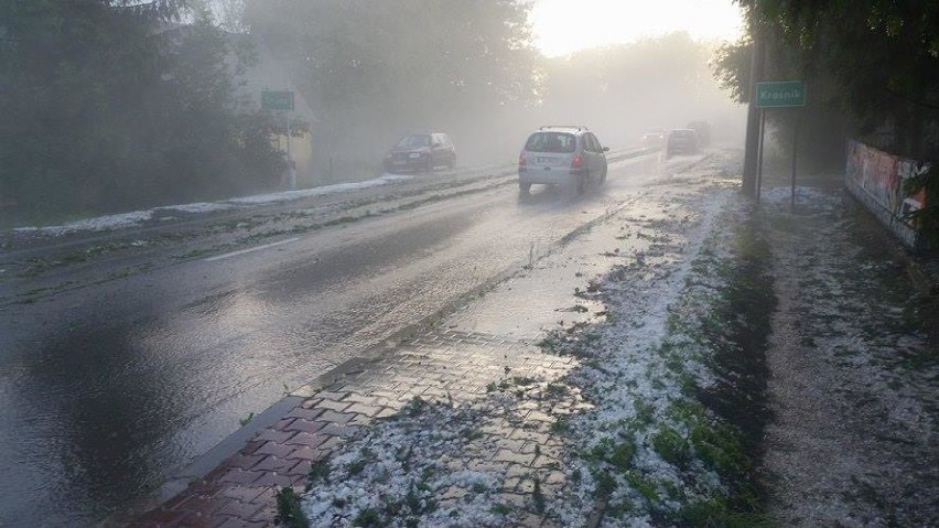 Gradobicie w Stróży koło Kraśnika