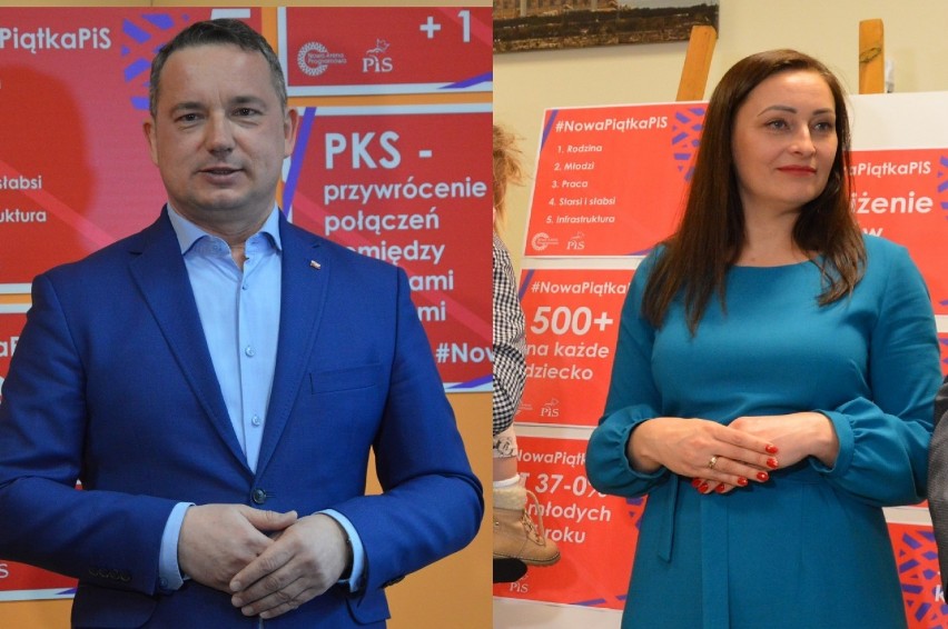 Bełchatów. Parlamentarzyści Małgorzata Janowska i Dariusz Kubiak o "Nowej Piątce PiS". Mówili o tym samym, ale każde na swojej konferencji