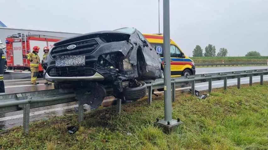 Wypadek na autostradzie A1 w powiecie włocławskim
