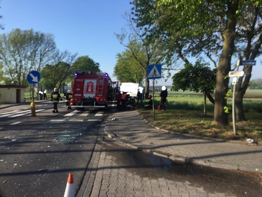 Wypadek w Bolewicach. Trzy osoby trafił do szpitala