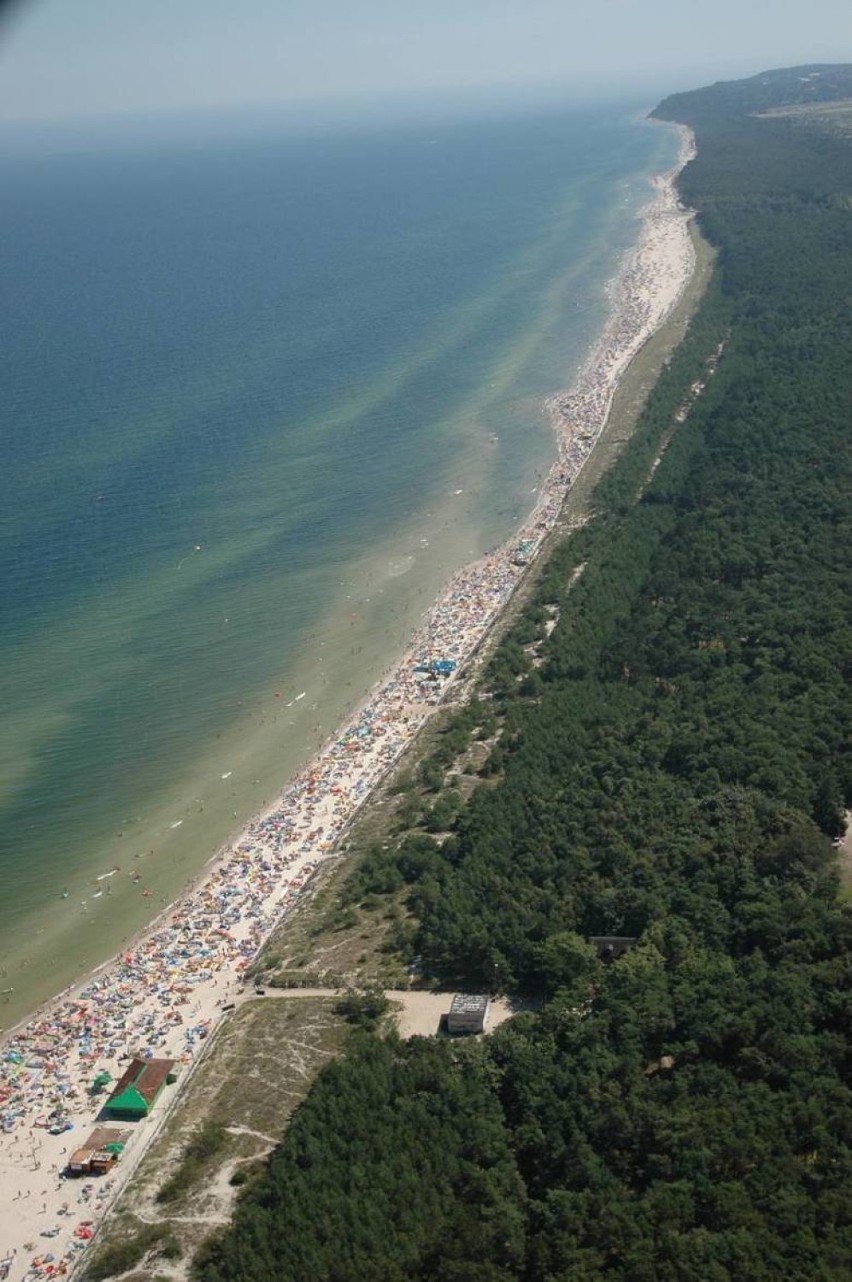 Plaże powiatu puckiego z lotu ptaka