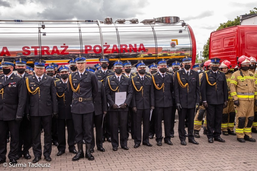 Mieszkańcy powiatu stargardzkiego są bezpieczni! Dzień Strażaka 2021 w Komendzie Powiatowej Państwowej Straży Pożarnej w Stargardzie