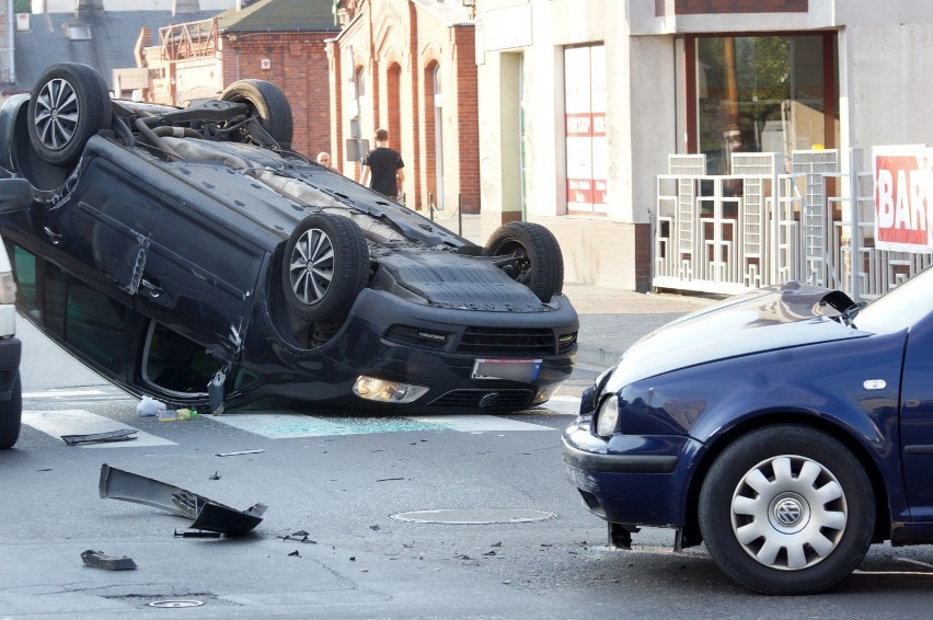 Wypadek na skrzyżowaniu ulic Pułaskiego i Ułańskiej w Kaliszu