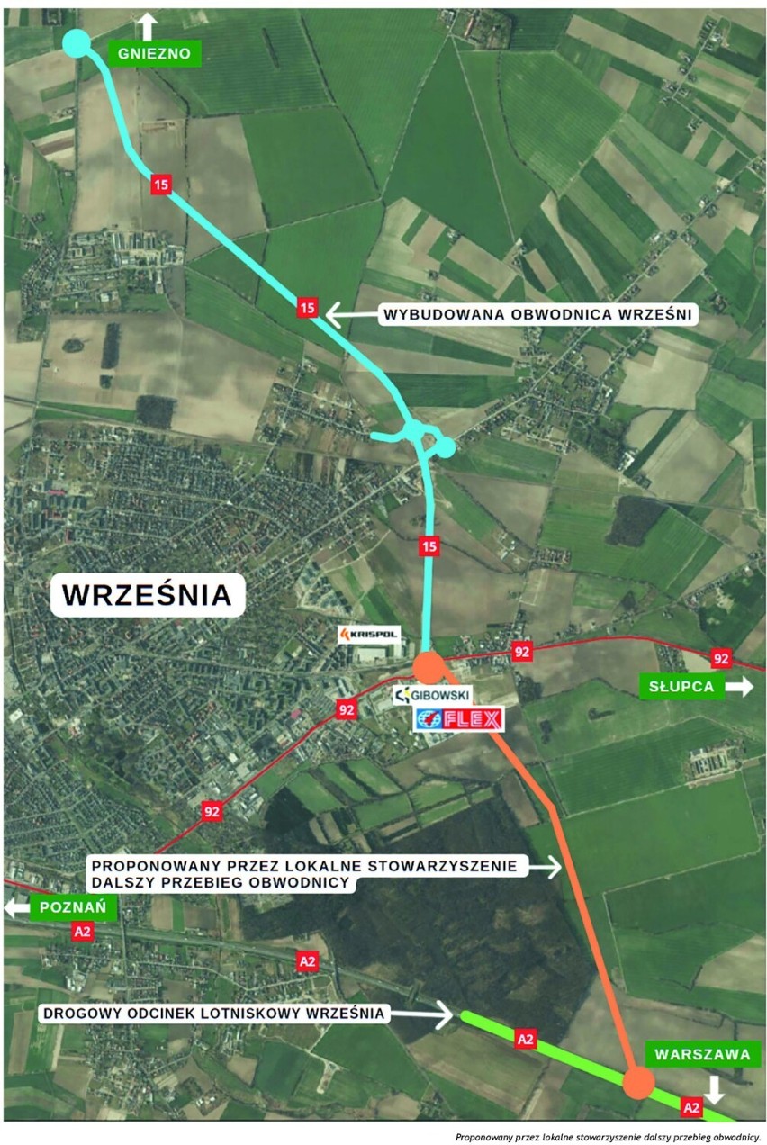 Fragment autostrady A2 jako części wschodniej obwodnicy Wrześni? [DYSKUSYJNIE]