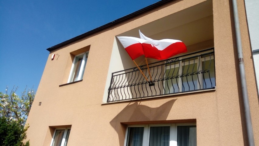Flagi w Wejherowie 2 maja 2018