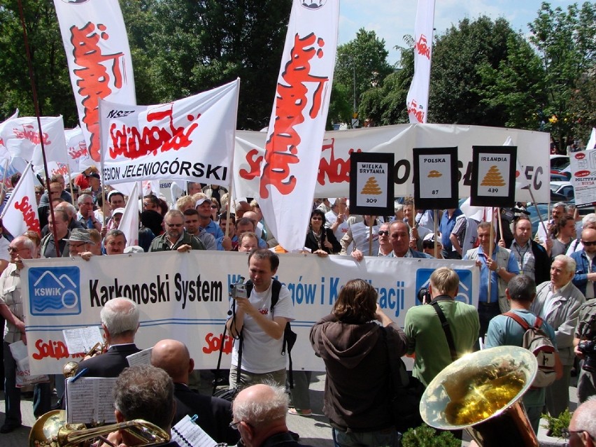 Manifestacja Solidarności we Wrocławiu.