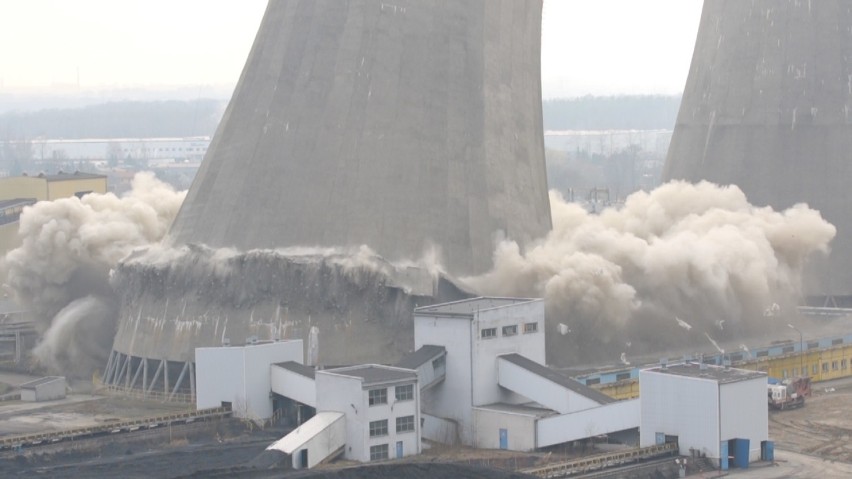 Będzin: wielki wybuch a potem sprzątanie w Elektrowni Łagisza ZDJĘCIA, WIDEO 