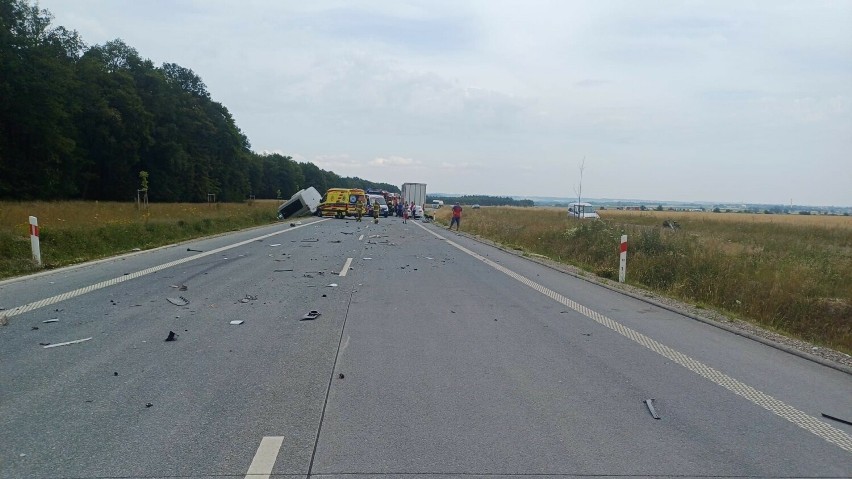 Wypadek na drodze krajowej nr 46 pomiędzy Paczkowem a Złotym...