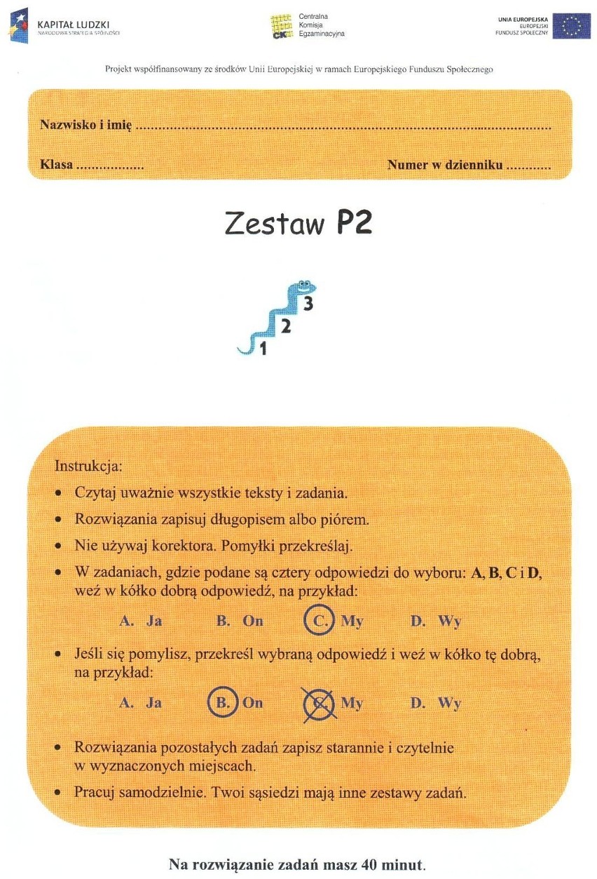 Język polski - zestaw II, strona 1