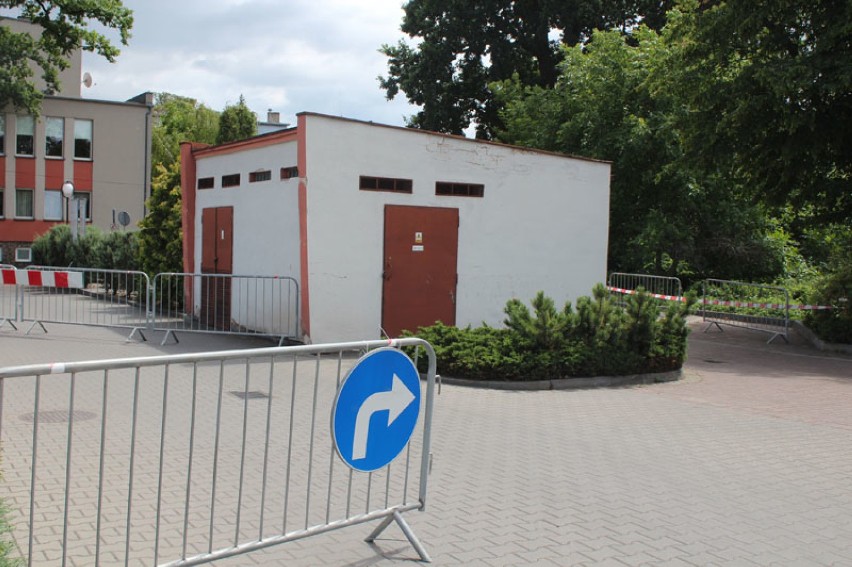 Utrudnienia na parkingu przy starostwie w Wolsztynie