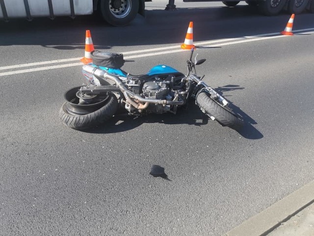 Motocyklista został potrącony na ul. Pileckiego