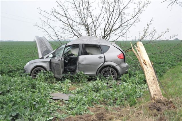 Wypadek na piątce między Czaczem a Poninem