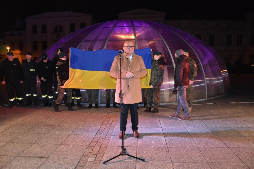 Wągrowiec Solidarny z Ukrainą. Na Rynku odbyło się symboliczne spotkanie 