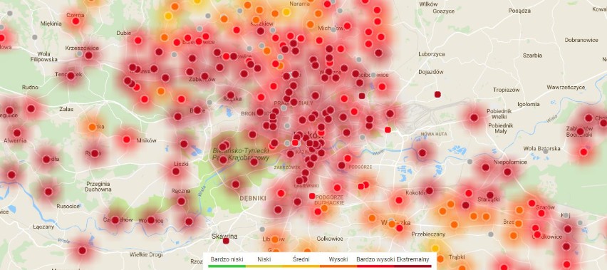 Smog w Krakowie i Małopolsce nie odpuszcza. Bardzo zły stan powietrza [DANE]