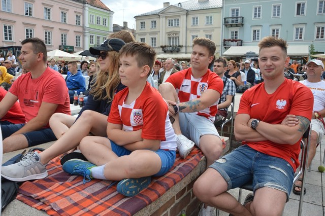 Strefa kibica w Piotrkowie. Mecz finałowy Francja - Chorwacja na MUNDIALU Rosja 2018