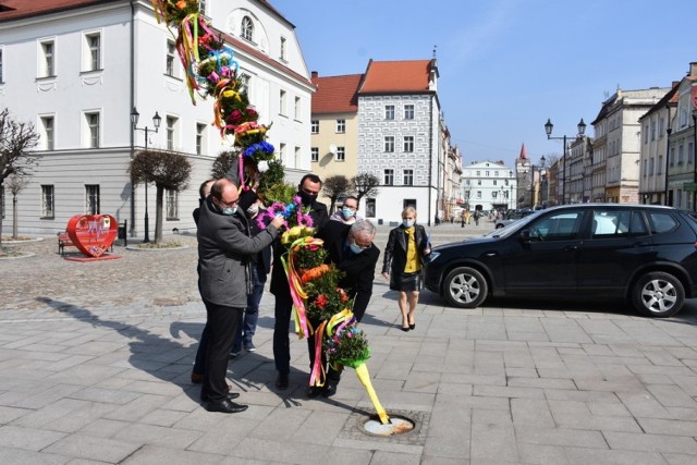 Na rynku w Paczkowie stanęła sześciometrowa palma