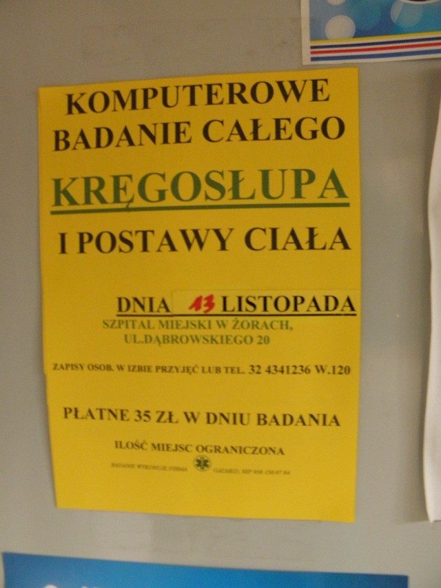 Szpital Żory: Komputerowe badania kręgosłupa i postawy ciała