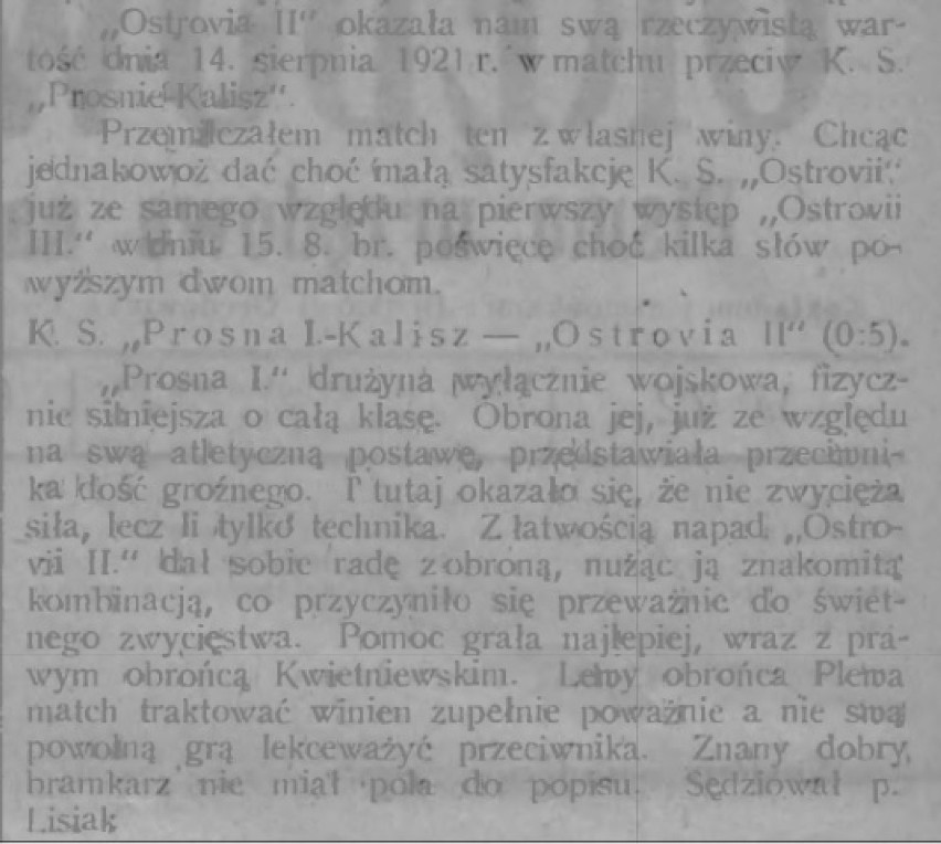 Relacja z meczu Ostrovia - Prosna, który odbył się 14...