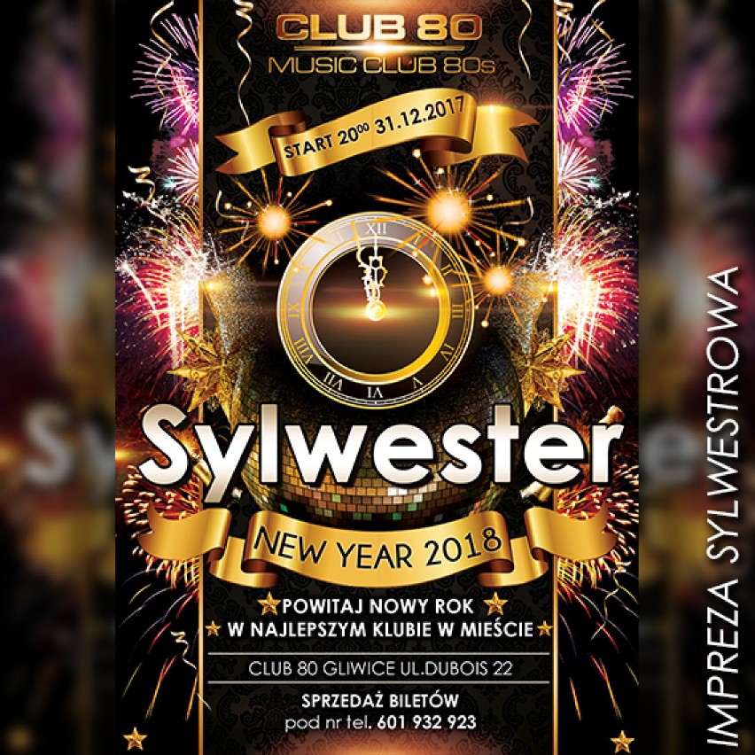 Sylwester 2017/2018 Gliwice, Club 80