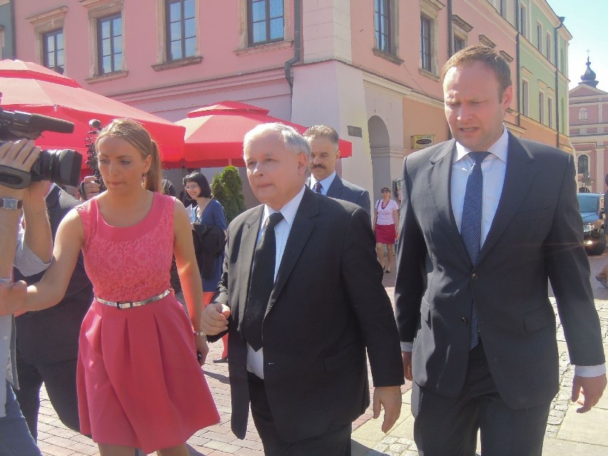Jarosław Kaczyński w Zamościu: prezes PiS poparł Waldemara...