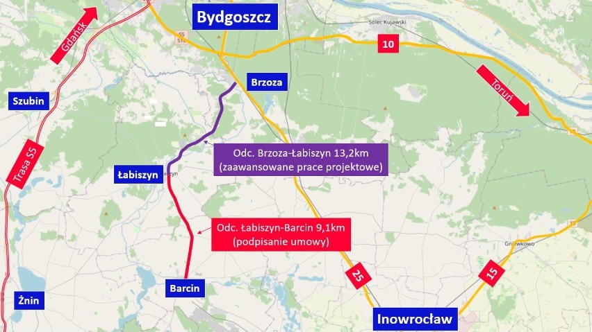 Łabiszyn i Barcin. Podpiszą umowę na przebudowę drogi wojewódzkiej nr 254 