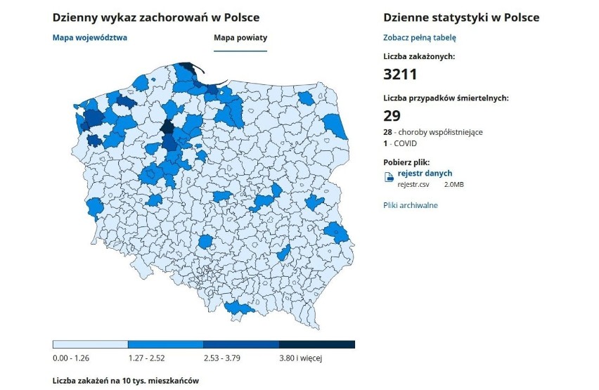 Koronawirus - woj. zachodniopomorskie, 28.12.2020