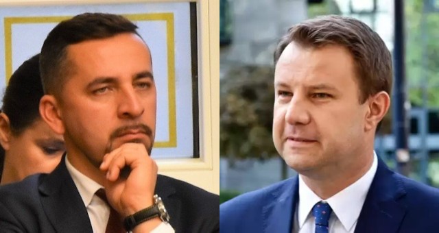 Sebastian Paroń (z lewej) i prezydent Arkadiusz Wiśniewski. Opolscy politycy i samorządowcy domagają się wyjaśnień decyzji podejmowanych przez obu panów.