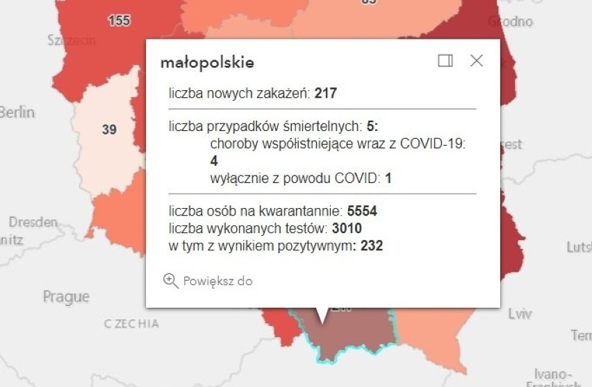 Koronawirus. 3236 nowych zakażeń w kraju, z czego ponad 200 w Małopolsce [DANE SOBOTNIE]