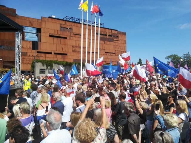 Protest na placu Solidarności w Gdańsku, 22.07.2017