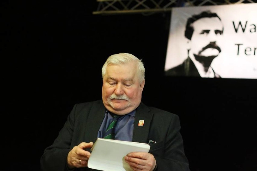 Lech Wałęsa podczas spotkania w Lublinie organizowanego przez KOD