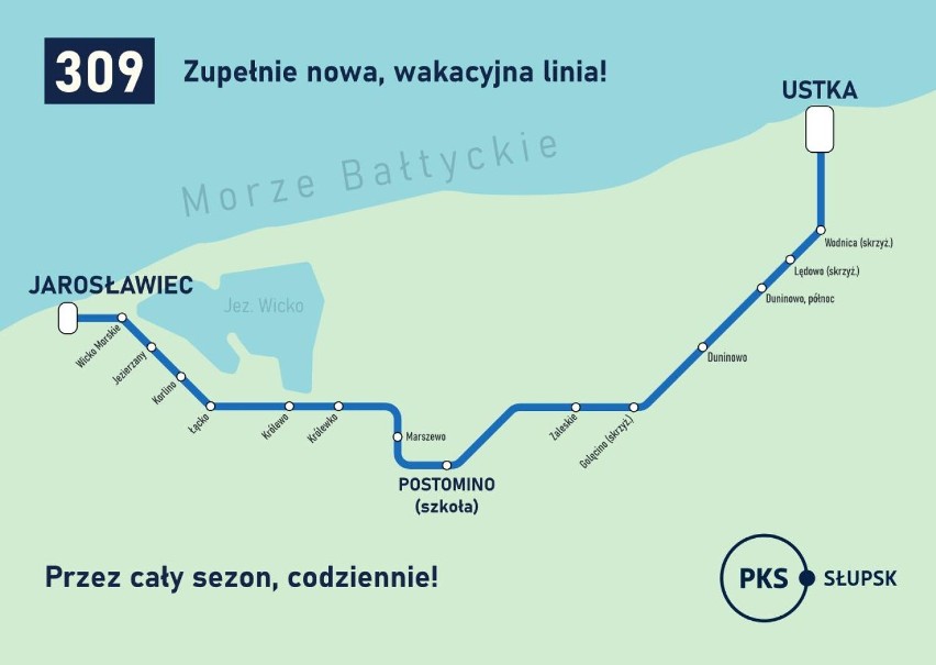 Letnie połączenie: Jarosławiec - Ustka