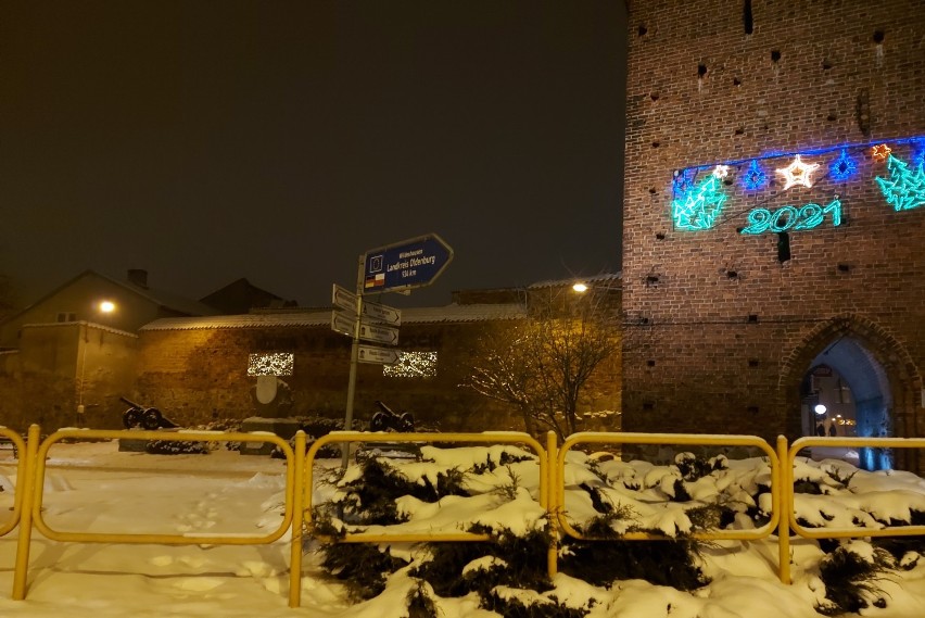 Nowe Miasto Lubawskie przykryte śniegiem wygląda magicznie