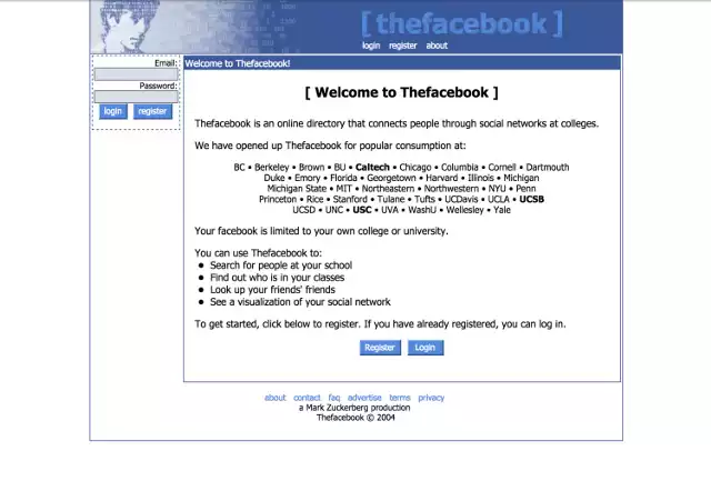 Facebook (wtedy: The Facebook) - lipiec 2004

Zobacz też - Jubileusz największej internetowej encyklopedii:
