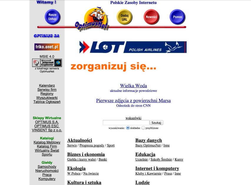 Onet (wtedy: OptimusNet) - grudzień 1997

Zobacz też -...