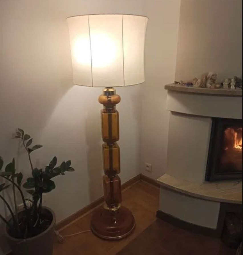 Lampa ze szkła sodowego PRL lata 60. Proj. Jerzy...