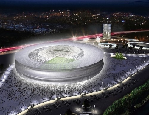 Wrocławski stadion na Maślicach na razie można oglądać tylko na papierze.